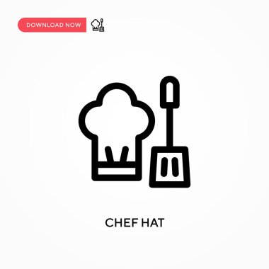 Şef şapkası Basit vektör simgesi. Web sitesi veya mobil uygulama için modern, basit düz vektör çizimi