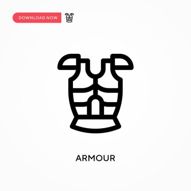 Zırh Basit vektör simgesi. Web sitesi veya mobil uygulama için modern, basit düz vektör çizimi