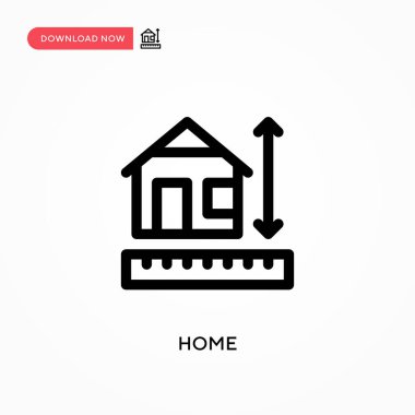 Ev Basit vektör simgesi. Web sitesi veya mobil uygulama için modern, basit düz vektör çizimi