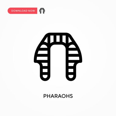 Firavunların basit vektör ikonu. Web sitesi veya mobil uygulama için modern, basit düz vektör çizimi