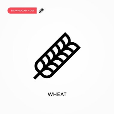Buğday Basit vektör simgesi. Web sitesi veya mobil uygulama için modern, basit düz vektör çizimi