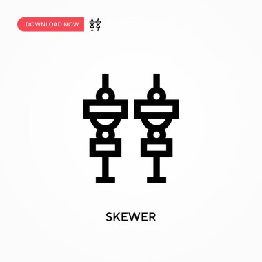 Şiş Basit vektör simgesi. Web sitesi veya mobil uygulama için modern, basit düz vektör çizimi