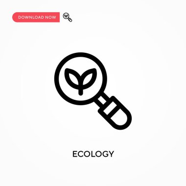 Ekoloji basit vektör simgesi. Web sitesi veya mobil uygulama için modern, basit düz vektör çizimi