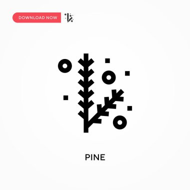 Pine Simple vektör simgesi. Web sitesi veya mobil uygulama için modern, basit düz vektör çizimi