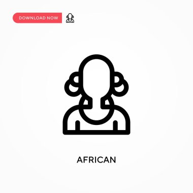 Afrika basit vektör simgesi. Web sitesi veya mobil uygulama için modern, basit düz vektör çizimi