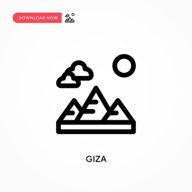 Giza Basit vektör simgesi. Web sitesi veya mobil uygulama için modern, basit düz vektör çizimi