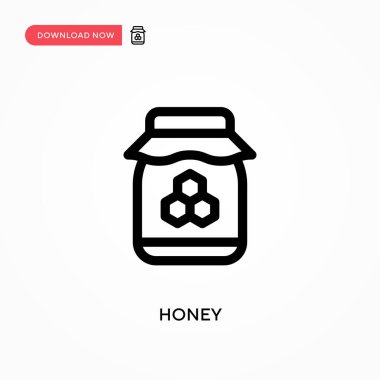 Bal Basit vektör simgesi. Web sitesi veya mobil uygulama için modern, basit düz vektör çizimi