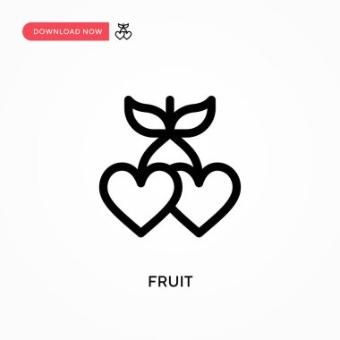 Meyve Basit vektör simgesi. Web sitesi veya mobil uygulama için modern, basit düz vektör çizimi