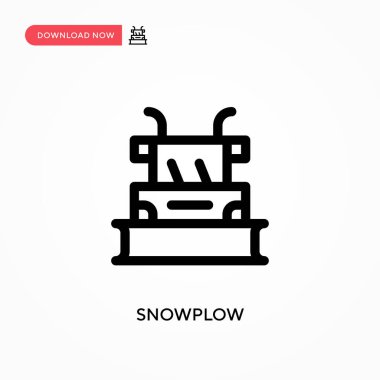 Kar temizleme aracı basit vektör simgesi. Web sitesi veya mobil uygulama için modern, basit düz vektör çizimi
