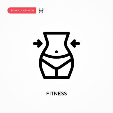 Fitness Basit vektör simgesi. Web sitesi veya mobil uygulama için modern, basit düz vektör çizimi