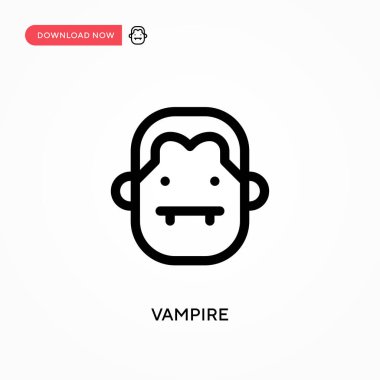 Vampir basit vektör ikonu. Web sitesi veya mobil uygulama için modern, basit düz vektör çizimi