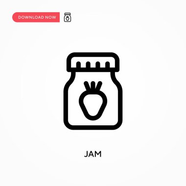 Jam Basit vektör simgesi. Web sitesi veya mobil uygulama için modern, basit düz vektör çizimi