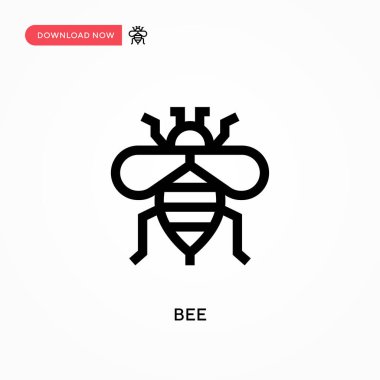 Arı Basit vektör simgesi. Web sitesi veya mobil uygulama için modern, basit düz vektör çizimi