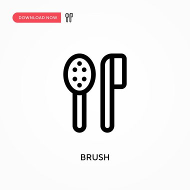 Basit bir vektör simgesi fırçala. Web sitesi veya mobil uygulama için modern, basit düz vektör çizimi