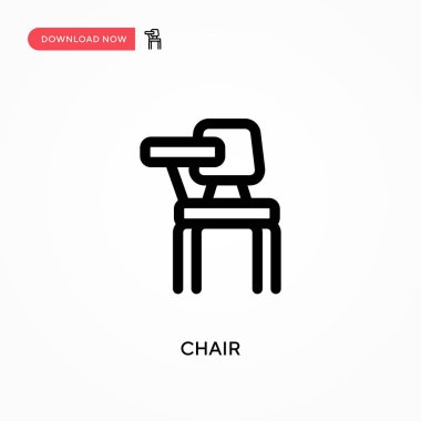 Koltuk Basit vektör simgesi. Web sitesi veya mobil uygulama için modern, basit düz vektör çizimi