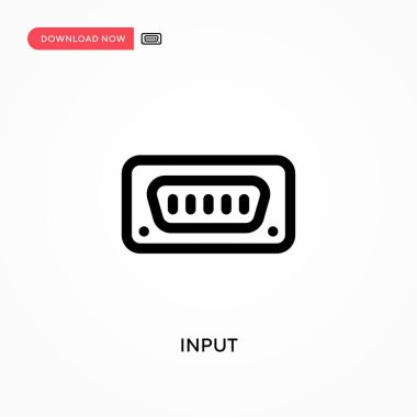 Girdi Basit vektör simgesi. Web sitesi veya mobil uygulama için modern, basit düz vektör çizimi