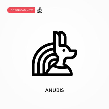 Anubis Basit vektör simgesi. Web sitesi veya mobil uygulama için modern, basit düz vektör çizimi