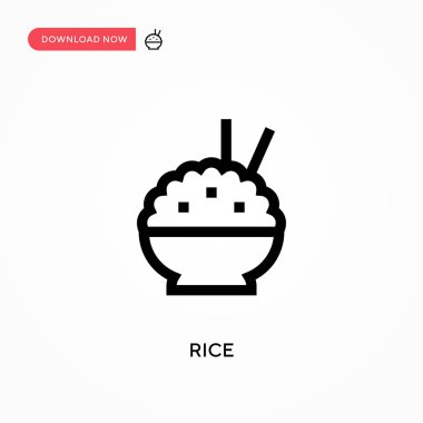 Basit pirinç vektör simgesi. Web sitesi veya mobil uygulama için modern, basit düz vektör çizimi