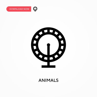 Hayvanlar basit vektör simgesi. Web sitesi veya mobil uygulama için modern, basit düz vektör çizimi