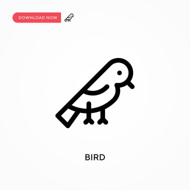 Bird Simple vektör simgesi. Web sitesi veya mobil uygulama için modern, basit düz vektör çizimi
