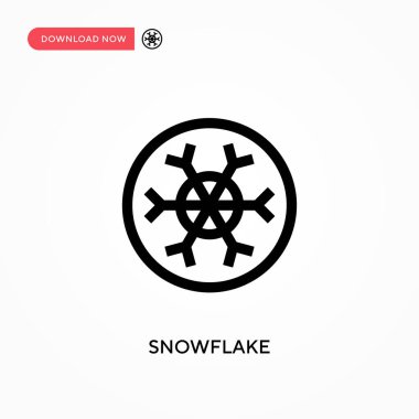 Kar Tanesi Basit vektör simgesi. Web sitesi veya mobil uygulama için modern, basit düz vektör çizimi