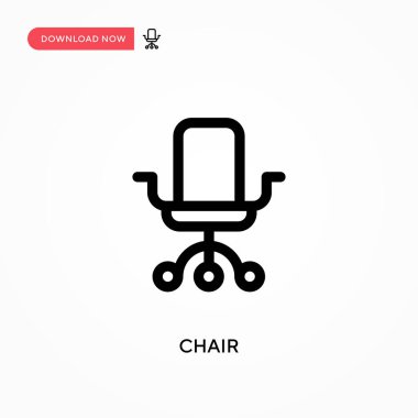 Koltuk Basit vektör simgesi. Web sitesi veya mobil uygulama için modern, basit düz vektör çizimi