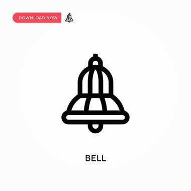 Bell Basit vektör simgesi. Web sitesi veya mobil uygulama için modern, basit düz vektör çizimi