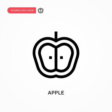 Apple Basit vektör simgesi. Web sitesi veya mobil uygulama için modern, basit düz vektör çizimi