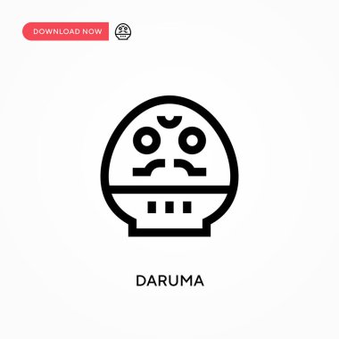 Daruma Basit vektör simgesi. Web sitesi veya mobil uygulama için modern, basit düz vektör çizimi