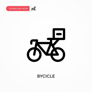 Bycicle Basit vektör simgesi. Web sitesi veya mobil uygulama için modern, basit düz vektör çizimi