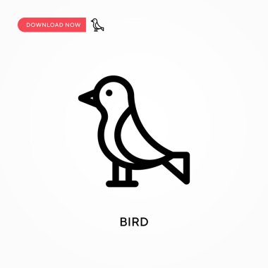Bird Simple vektör simgesi. Web sitesi veya mobil uygulama için modern, basit düz vektör çizimi