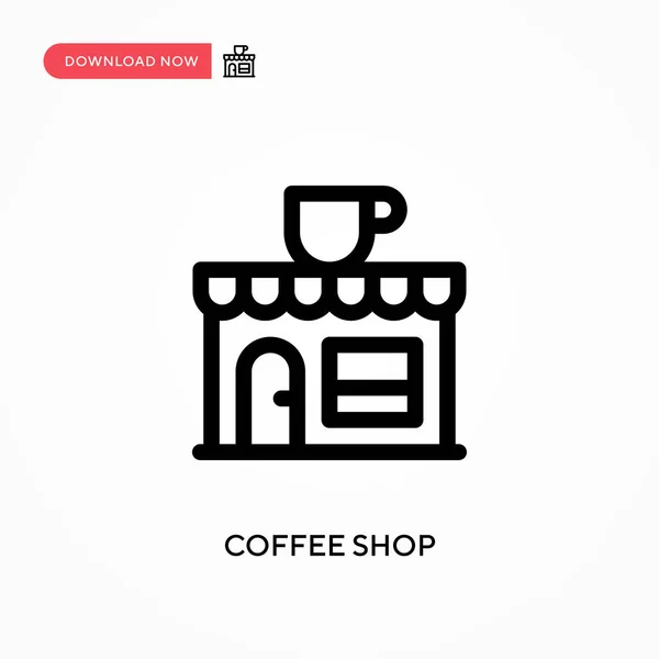 Café Ícone Vetorial Simples Ilustração Vetorial Plana Moderna Simples Para — Vetor de Stock