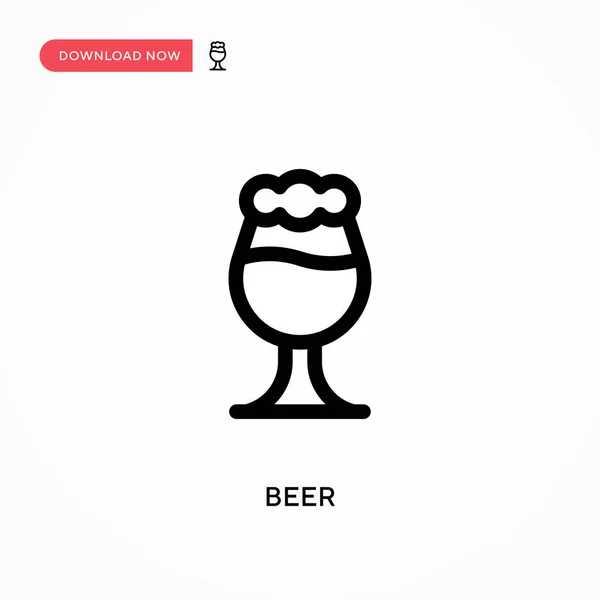 Bier Einfaches Vektor Symbol Moderne Einfache Flache Vektordarstellung Für Website — Stockvektor