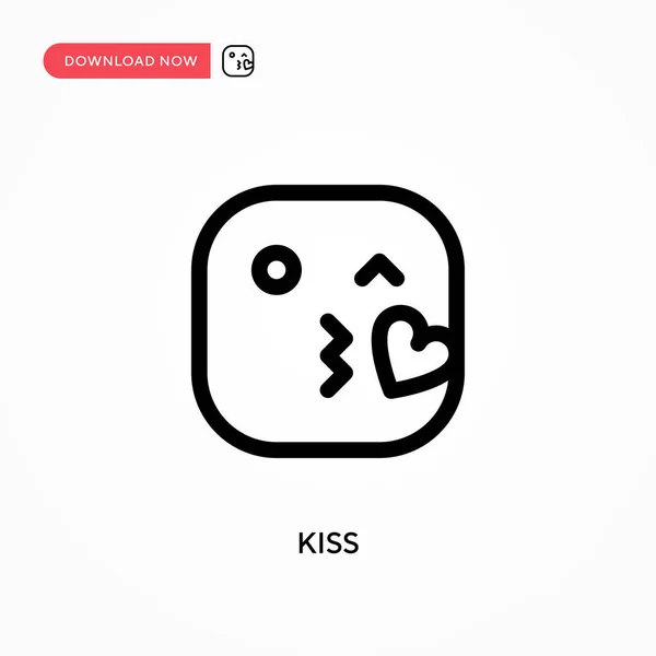 Beso Icono Vector Simple Moderno Simple Ilustración Vector Plano Para — Archivo Imágenes Vectoriales