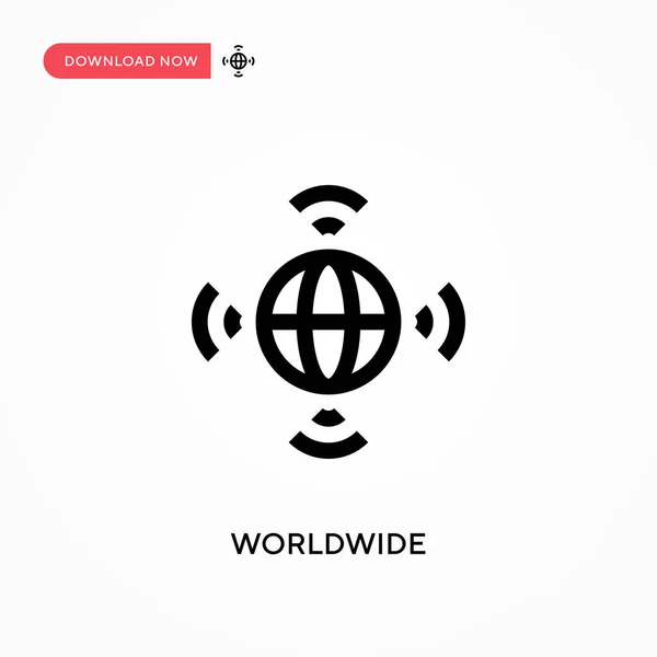 Weltweit Einfaches Vektorsymbol Moderne Einfache Flache Vektordarstellung Für Website Oder — Stockvektor