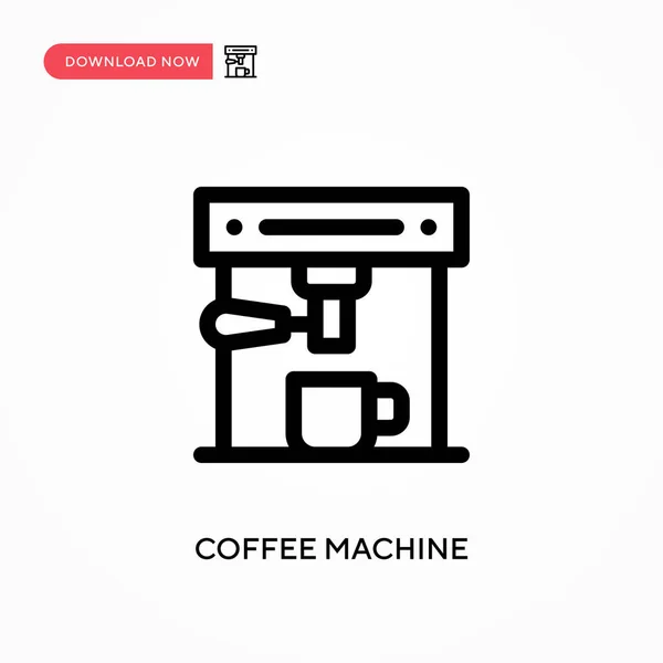 Machine Café Simple Icône Vectorielle Illustration Vectorielle Plate Moderne Simple — Image vectorielle