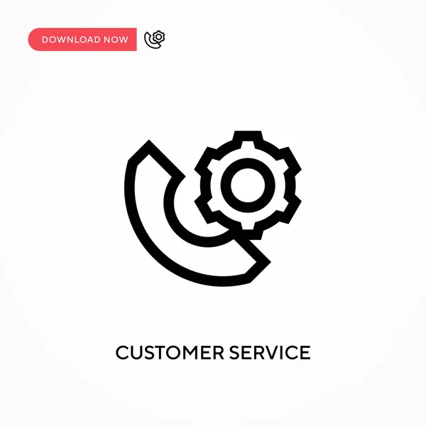 Servicio Cliente Icono Vector Simple Moderno Simple Ilustración Vector Plano — Vector de stock