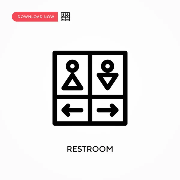 Salle Toilettes Icône Vectorielle Simple Illustration Vectorielle Plate Moderne Simple — Image vectorielle