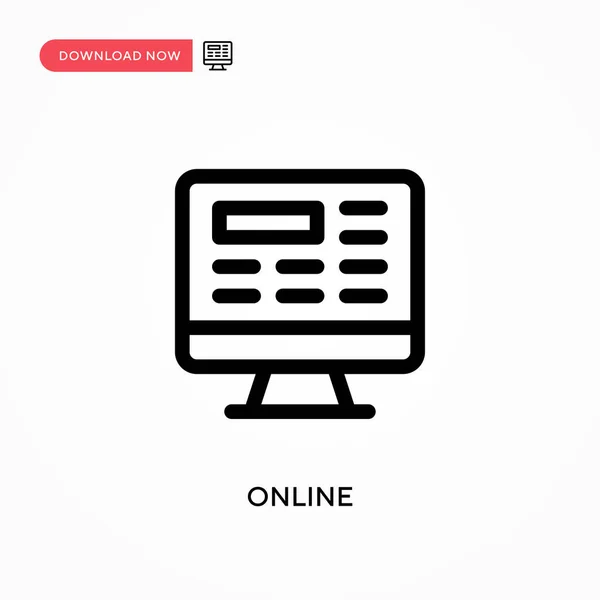 Онлайн Иконка Вектора Simply Современная Простая Векторная Иллюстрация Веб Сайта — стоковый вектор
