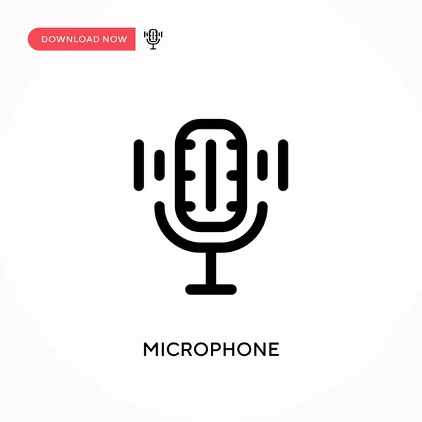 Microphone Simple Vector Icon Modern Simple Flat Vector Illustration Web — Stock Vector