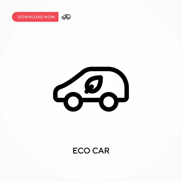 Eco Car Jednoduchá Ikona Vektoru Moderní Jednoduchá Plochá Vektorová Ilustrace — Stockový vektor