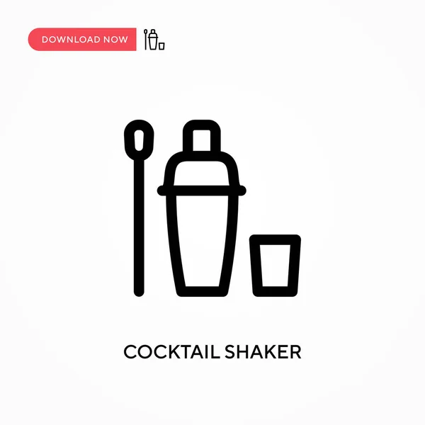 Cocktail Shaker Ícone Vetorial Simples Ilustração Vetorial Plana Moderna Simples —  Vetores de Stock