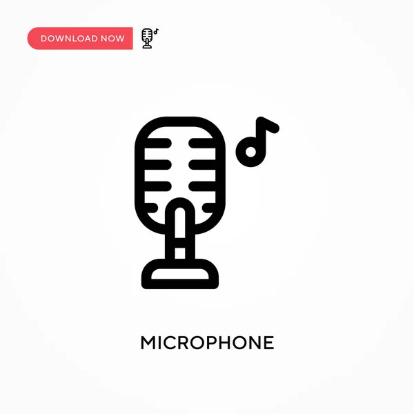 Microfone Ícone Vetorial Simples Ilustração Vetorial Plana Moderna Simples Para — Vetor de Stock