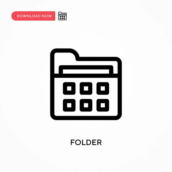 Folder Eenvoudige Vector Icoon Moderne Eenvoudige Platte Vectorillustratie Voor Website — Stockvector