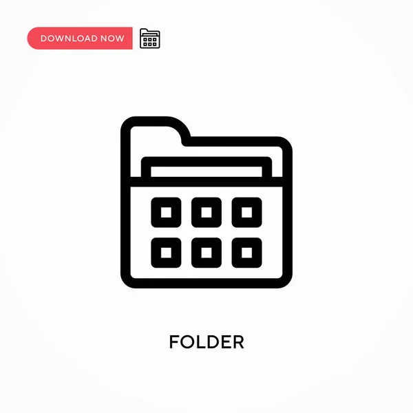 Ordner Einfaches Vektorsymbol Moderne Einfache Flache Vektordarstellung Für Website Oder — Stockvektor