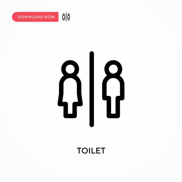 Toilet Simple Vector Icon Modern Simple Flat Vector Illustration Web — Stock Vector