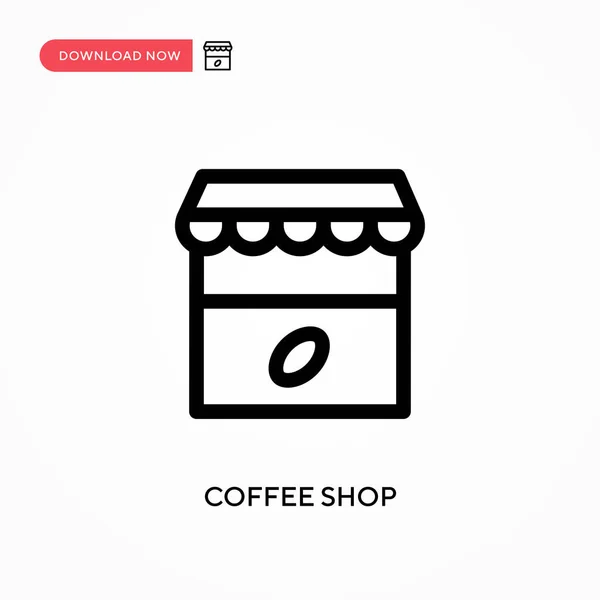 Café Ícone Vetorial Simples Ilustração Vetorial Plana Moderna Simples Para — Vetor de Stock