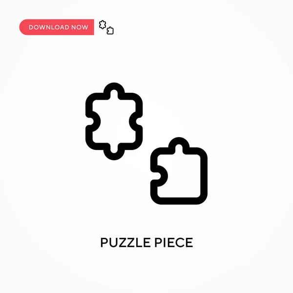 Puzzle Pezzo Semplice Icona Vettoriale Moderna Semplice Illustrazione Vettoriale Piatta — Vettoriale Stock