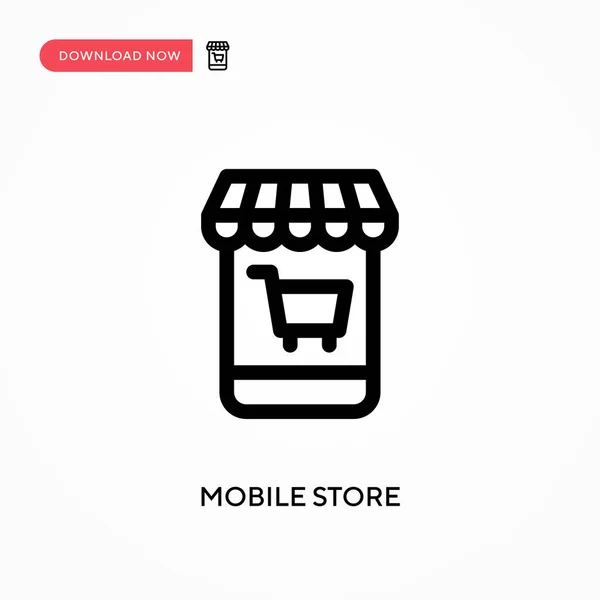 Mobile Store Simple Vector Icon Modern Simple Flat Vector Illustration — Stock Vector