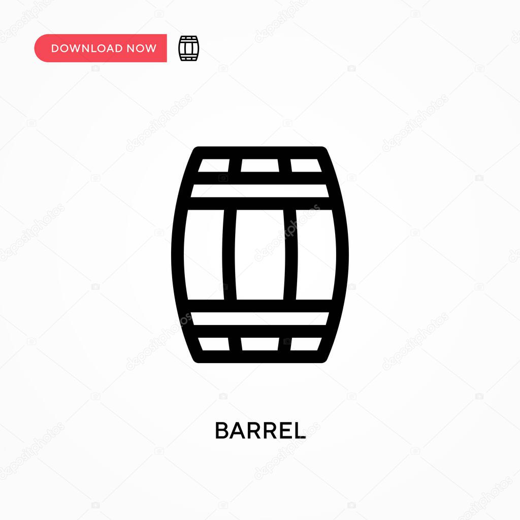 Barrel Simple vector icon. Modern, simple flat vector illustration for web site or mobile app